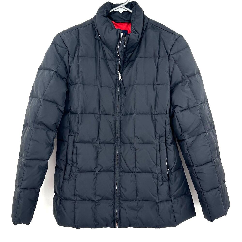 Gap Size XS Coat Black Quilted Down Puffer Full Zip Winter Outdoors‎ Insulated